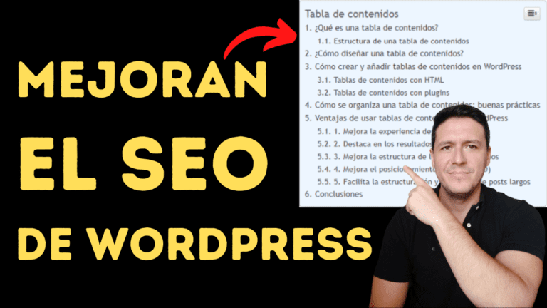 ¿Quieres Mejorar el SEO de tus artículos en WordPress? Usa estas Tablas de Contenido HOY 1 video tablas de contenido