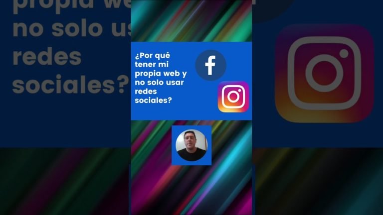 Por que tener una web y no solo usar redes